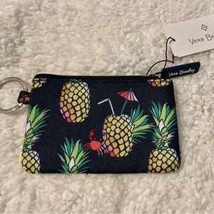Vera Bradley Pineapple Print Keychain Pouch NWT